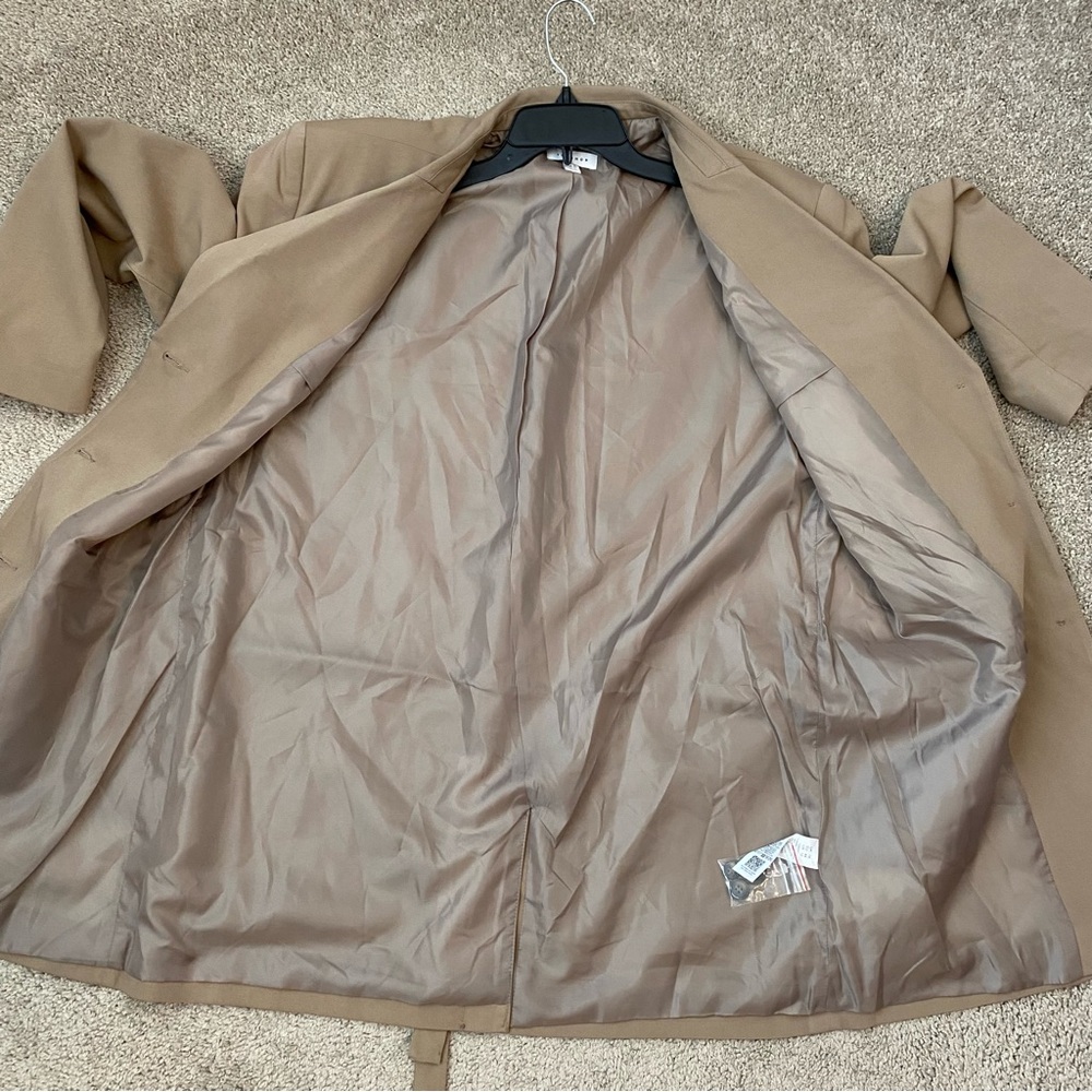 Belted Beige Blazer Jacket - Womens - Picture 10 of 12